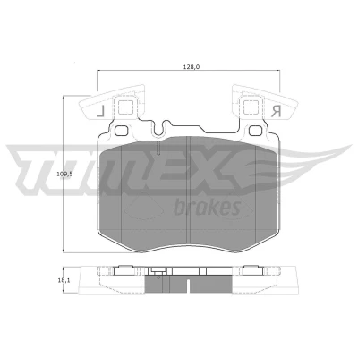 Abbildung von Bremsbelagsatz, Scheibenbremse TOMEX Brakes TX 60 32