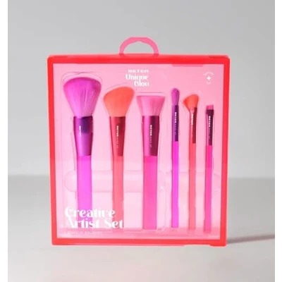 Abbildung von Beter Make up Pinselset Glow Collection, 6 Pinsel Für Gesicht und Augen, Pinselset, Puder, Foundation, Rouge Lidschatten, Ideal als Geschenk, Weihnachten