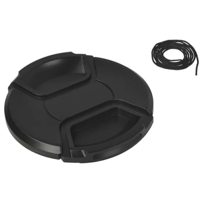Abbildung von vhbw Objektivdeckel kompatibel mit Nikon AF S 24 70 mm 1:2,8E ED VR, Kamera Kunststoff, Schwarz, 82mm