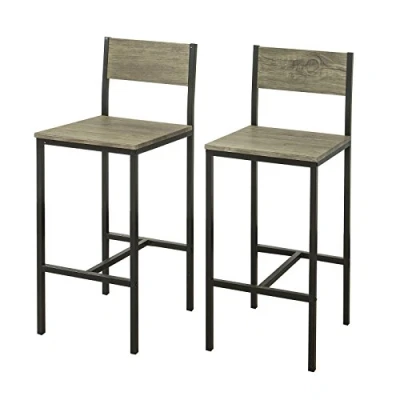 Abbildung von SoBuy Barhocker FST53 (2 St), 2 er Set Barstühle mit Rücken Lehne Thekenstühle