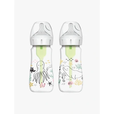 Abbildung von Dr. Brown&#039;s WideNeck Options+ Fläschchen Ocean 270 ml 2er Pack, Weiß