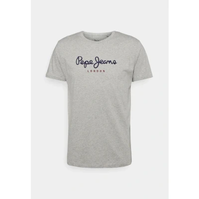 Abbildung von Pepe Jeans EGGO Tshirt print, Herren, Größe: Small, Grey melange