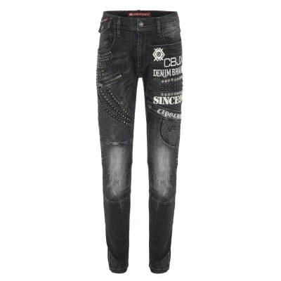 Abbildung von Cipo &amp; Baxx Jeans Slim Fit, Herren, Größe: 38x32, Schwarz