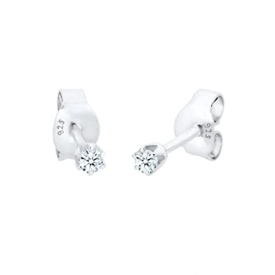 Abbildung von Elli DIAMONDS Paar Ohrstecker Stecker Diamant 0.06 ct. Solitär 925 Silber