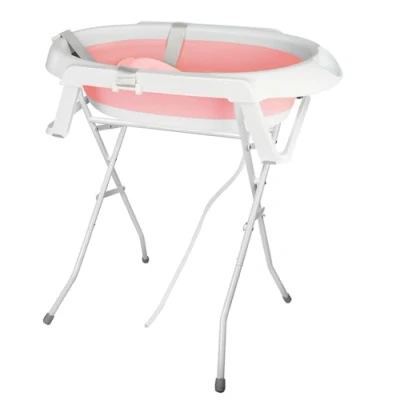 Abbildung von OHMG Babywanne mit Gestell,Baby Badewanne Gestell,Faltbare Baby Groß Einsatz für 0 3 Monate und Neue Mutter, Wanne,Babywanne Ständer