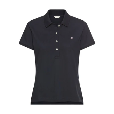 Abbildung von GANT Damen Slim Sheild Cap Sleeve Pique Polo, Evening Blue, X Large