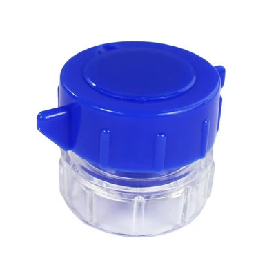 Abbildung von Medi Inn Tablettenmörser blau Tablettencrusher zum Zerkleinern von Tabletten mit Aufbewahrungsfach 100 Stück