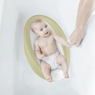Abbildung von Dolu Baby Badewannenstütze rutschfest, bequem &amp; sicher Eco Green perfekte für Neugeborene Säuglinge