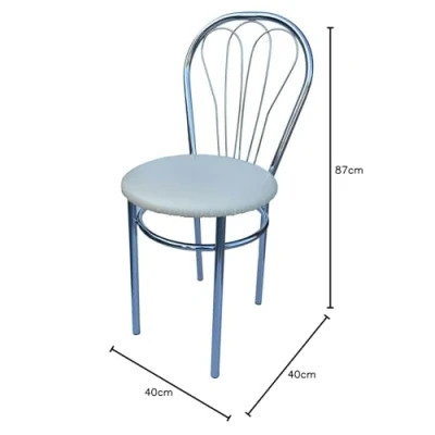Abbildung von All4All Stuhl Venus Küchenstuhl aus Metal Chrom Bistrostuhl Esszimmer Wohnzimmer Esszimmerstuhl Wohnzimmerstuhl (AL13 GRÜN)