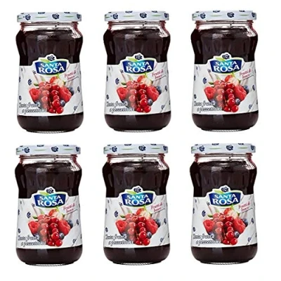 Abbildung von 6x Santa Rosa Beeren Marmelade Konfitüre Fruchtaufstrich aus Italien 350g