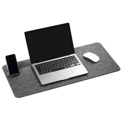 Abbildung von Durable Schreibtischunterlage EFFECT 700x330 mm, aus recyceltem PET Filz, zusammenklappbar, anthrazit, 708158