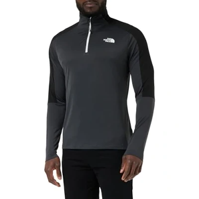 Abbildung von The North Face 1/4 ZIP Langarmshirt, Herren, Größe: Medium, Asphalt grey/black