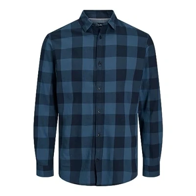 Abbildung von Jack &amp; Jones Junior Jjegingham Shirt Hemd für Kinder, Größe: 176, Ensign blue