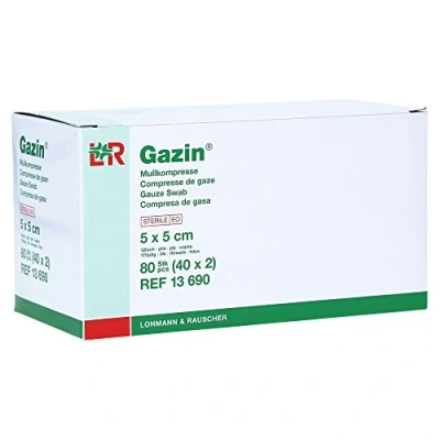 Abbildung von Gazin Mullkompressen 5x5 cm steril 12fach 40X2 St