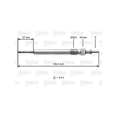 Abbildung von Valeo Glühkerze Glühstift 345183