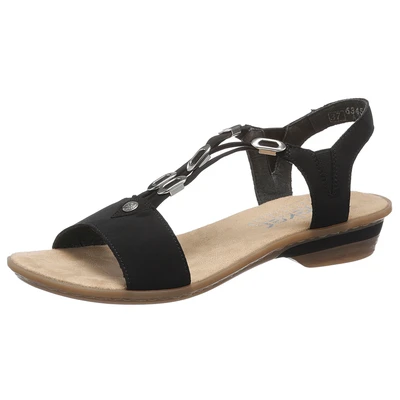 Abbildung von Rieker Sandalette, Sommerschuh, Sandale, Keilabsatz, im modernen Look