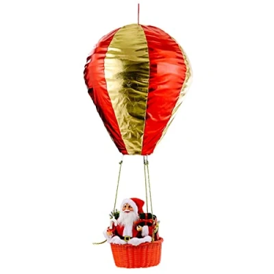 Abbildung von Jiqoe Weihnachtsmann Dekorationen Weihnachten Santa Heißluftballon Dekoration