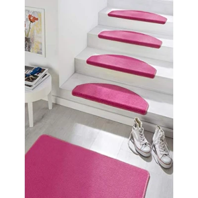 Abbildung von HANSE Home Stufenmatte &quot;Fancy&quot;, halbrund, 15 Stück, Treppenmatten, Selbstklebend, Stufenteppich, Treppenstufen