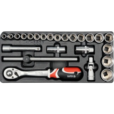 Abbildung von YATO YT 5537 Werkzeugmodul 24 40 10, 11, 12, 13, 14, 15, 16, 17, 18, 19, 20, 21, 22, 23, 24, 27, 30, 32 170 380 1/2