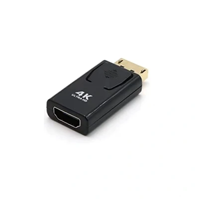 Abbildung von iJiZuo DisplayPort auf HDMI Adapter, 4K Stecker Buchse Anwendbar Geräte und Der Anschluss (Schwarz)