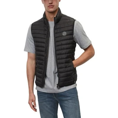 Abbildung von Marc O&#039;Polo Herren 72052, Leichte Herrenweste mit Stehkragen, Schwarz, XS