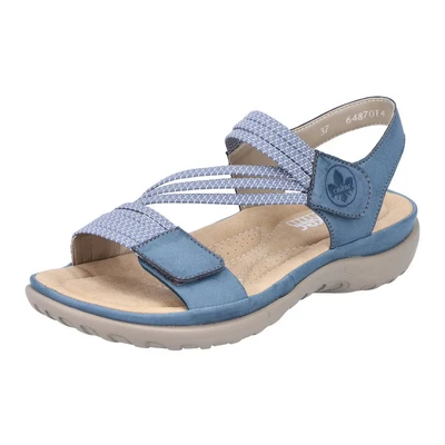 Abbildung von Rieker Riemensandalette, Damen, Größe: 40, Blau Schuhe