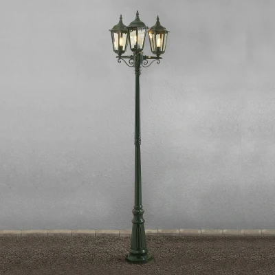 Abbildung von Konstsmide Firenze 7217 600 Standleuchte B: 57,5cm T: H: 220cm / 3x100W IP43 lackiertes Aluminium grün