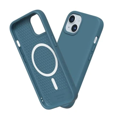 Abbildung von RhinoShield Case kompatibel mit [iPhone 15 Plus] SolidSuit MagSafe Stoßdämpfende &amp; schlanke Schutzhülle Premium Finish 3.5 Meter Fallschutz Ozeanblau