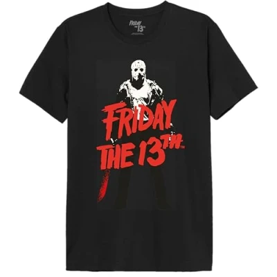 Abbildung von FRIDAY THE 13TH Herren Mefridmts047 T Shirt, Schwarz, S