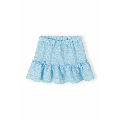 Abbildung von Minoti Crinkle Layered Frills Minirock für Kinder, Größe: 122 128cm, Blue