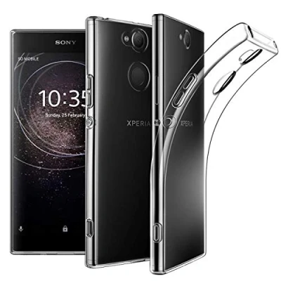 Abbildung von Verco Handyhülle für Sony L2 Case, Handy Cover Xperia Hülle Transparent Dünn Klar Silikon, durchsichtig
