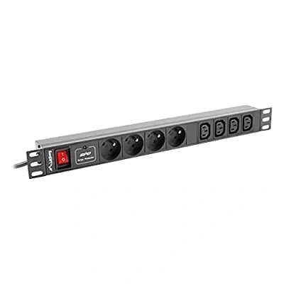 Abbildung von LANBERG Markenleisten Modell 1U 10A Rack 19 8X Socket SCHWARZ 2M