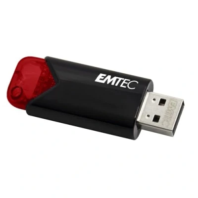 Abbildung von Emtec USB 3.0 (3.2) Click Easy B110, 256 GB Flash Laufwerk, externer Speicher, 20 MB/S, Schreiben 10 21 x 57 12 mm, Rot ECM. MD256GB. 113
