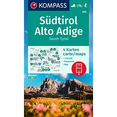 Abbildung von KOMPASS Wanderkarten Set 699 Südtirol, Alto Adige, South Tyrol (4 Karten) 1:50.000: mit 1 Panorama, inklusive Karte zur offline Verwendung in der App. Fahrradfahren. Skitouren.
