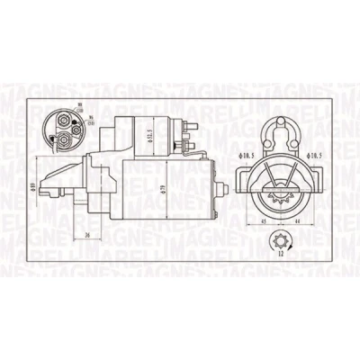 Abbildung von MAGNETI MARELLI 063721421010 Anlasser 12 2 FIAT: Ducato III Kastenwagen, Bus, Pritsche / Fahrgestell
