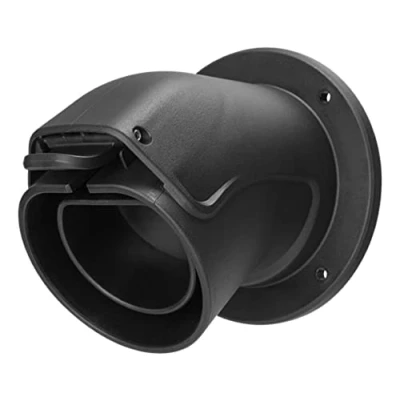 Abbildung von DELTACO Wandhalterung Typ 2 EV Ladekabelstecker Fahrzeugseitig, Halter/Dock für Ladekabel Einer Wallbox, Kabelhalterung, Kabel Wandhalter, hochwertiger Kunststoff, Montagezubehör, schwarz