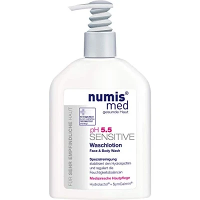 Abbildung von numis med Waschlotion ph 5.5 3er Pack Hautberuhigende Körperlotion für sehr empfindliche &amp; sensible Haut vegane Hautpflege Lotion ohne Silikone, Parabene Mineralöl Bodylotion (3x 200 ml)
