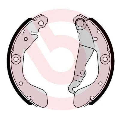 Abbildung von BREMBO S 10 519 Bremsbacken 200 36 mit Handbremshebel CHEVROLET: Aveo Limousine, Schrägheck