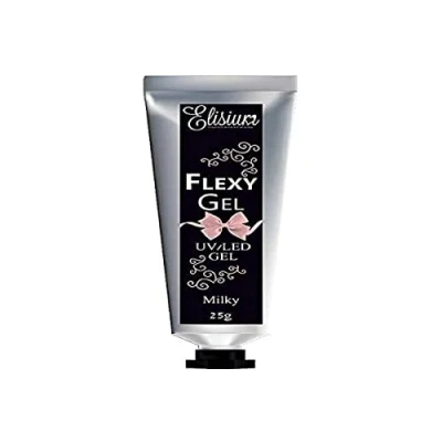 Abbildung von Elisium Flexygel Milky milchig Nagelpflege Maniküre Aufbaugel UV/LED 25g