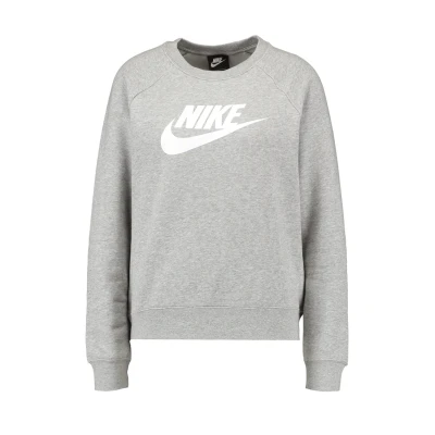 Abbildung von Nike Sportswear W NSW Essntl CREW FLC HBR Sweatshirt, Damen, Größe: XXL, Grey heather/white