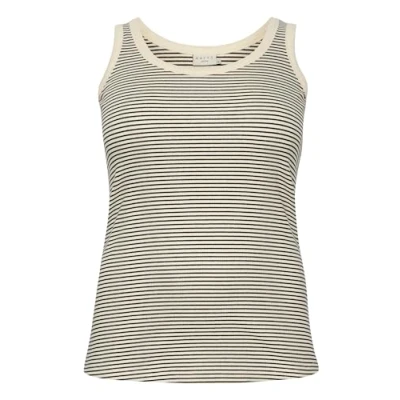 Abbildung von Kaffe Curve TANK Top, Damen, Größe: 42/44, Chalk black stripe