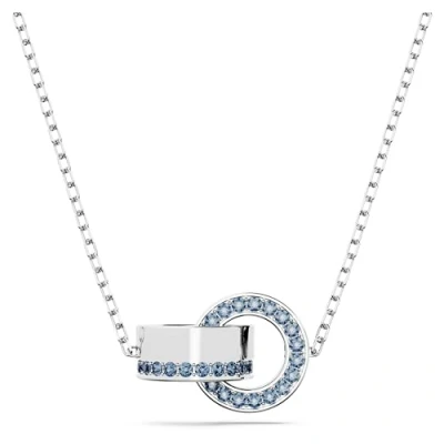 Abbildung von Swarovski Hollow Pendant LINK Halskette silvercoloured/blue, Damen, Größe: One Size, Silver coloured/blue