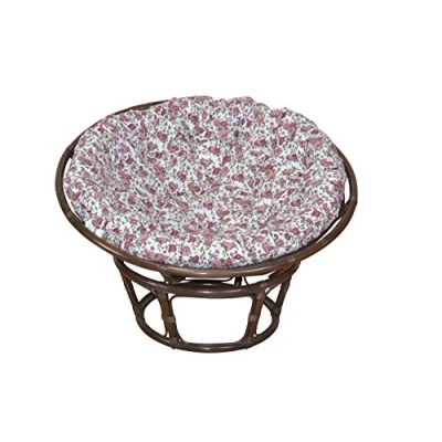 Abbildung von moebel direkt online Papasansessel, Durchmesser 80 cm Sessel mit Kissen braun