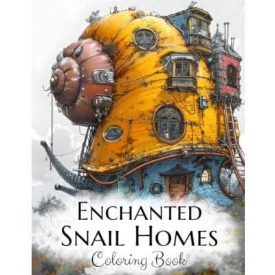 Abbildung von Enchanted Snail Homes Coloring Book: Architecture of Fantasy Fairy Houses. Giant Snails, Slugs &amp; Predatory Adult Book (Enchanted and Kitchens)