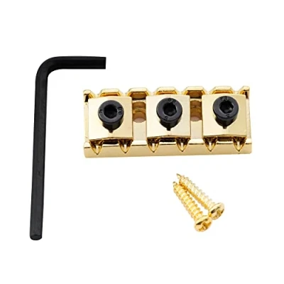 Abbildung von Musiclily 42mm Gitarre Locking Nut Klemmsattel für Floyd Rose Tremolo Bridge System E Gitarre, Gold