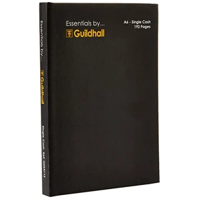 Abbildung von Exacompta Ref. GES411Z Guildhall Essentials Single Cash Account Book, A5, 148 x 105 mm, 192 Seiten, 80 g/m², vorgedrucktes Papier Quittungen, Ausgaben, Zusammenfassungen