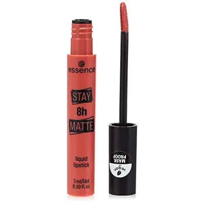 Abbildung von essence STAY 8h MATTE liquid lipstick, flüssiger Lippenstift, Nr. 03 Down To Earth, pink, mattierend, langanhaltend, matt, farbintensiv, intensiv, ohne Alkohol, Nanopartikel frei, 3 ml