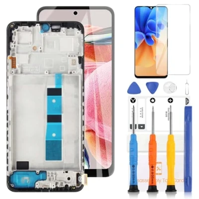 Abbildung von LADYSON TFT LCD Bildschirm für Xiaomi Redmi Note 12 4G 23021RAAEG 23021RAA2Y 23028RA60L Display Touchscreen Digitizer Montage Ersatz Reparaturteile mit Werkzeugen (Schwarz Rahmen)