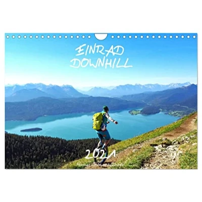 Abbildung von Einrad Downhill (Wandkalender 2025 DIN A4 quer), CALVENDO Monatskalender