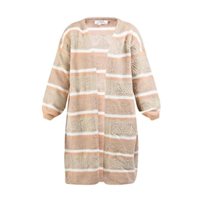 Abbildung von usha Offener Carnea Strickjacke, Damen, Größe: M/L, Beige weiss